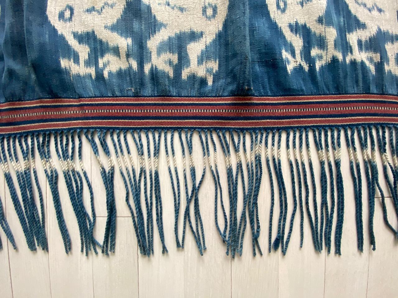 Andrianna Shamaris Rare Bold Indigo Baumwolle Sumba-Textil (Stammeskunst) im Angebot