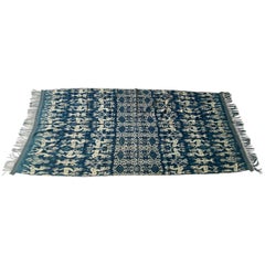 Andrianna Shamaris Seltenes kühnes indigoblaues Sumba-Textil aus Baumwolle