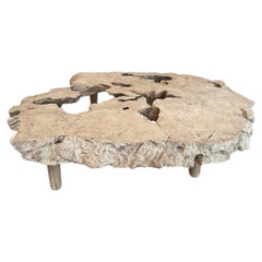 Andrianna Shamaris Rare Century Old Teak Wood Coffee Table