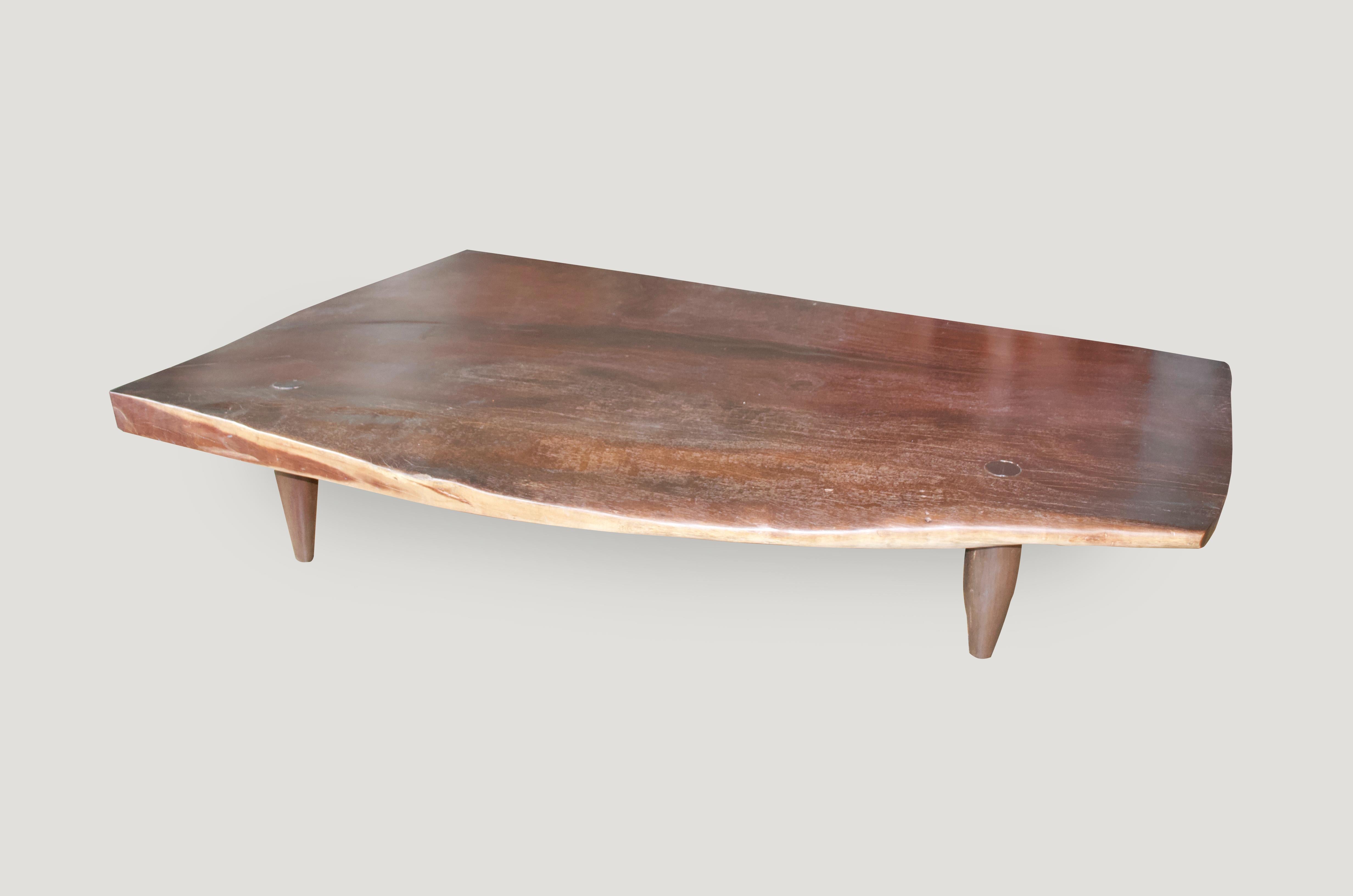 Andrianna Shamaris Rare Mahoni Wood Coffee Table In Excellent Condition In New York, NY