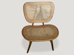 Andrianna Shamaris Rattan and Teak Wood Chair