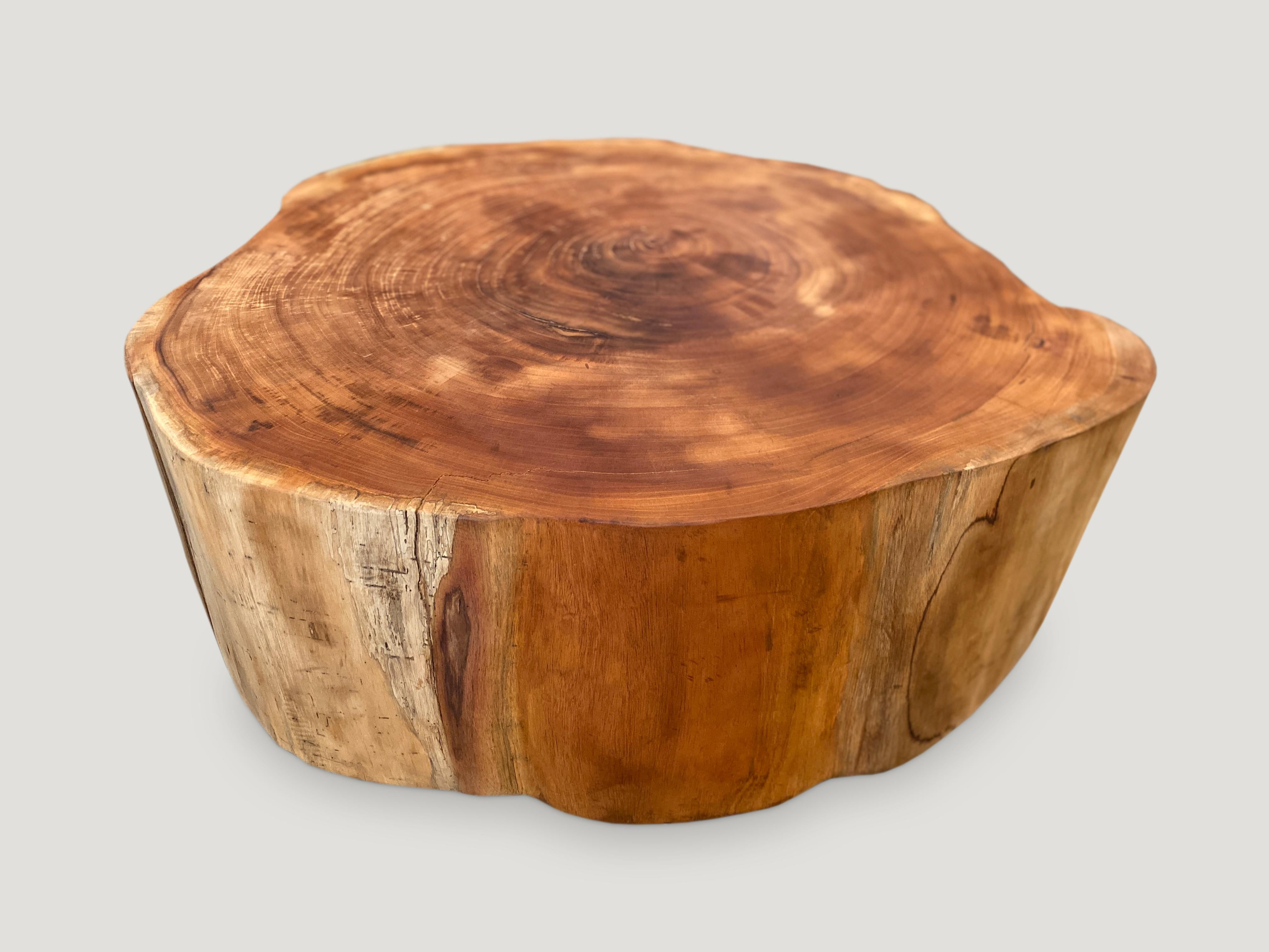 wood cut coffee table