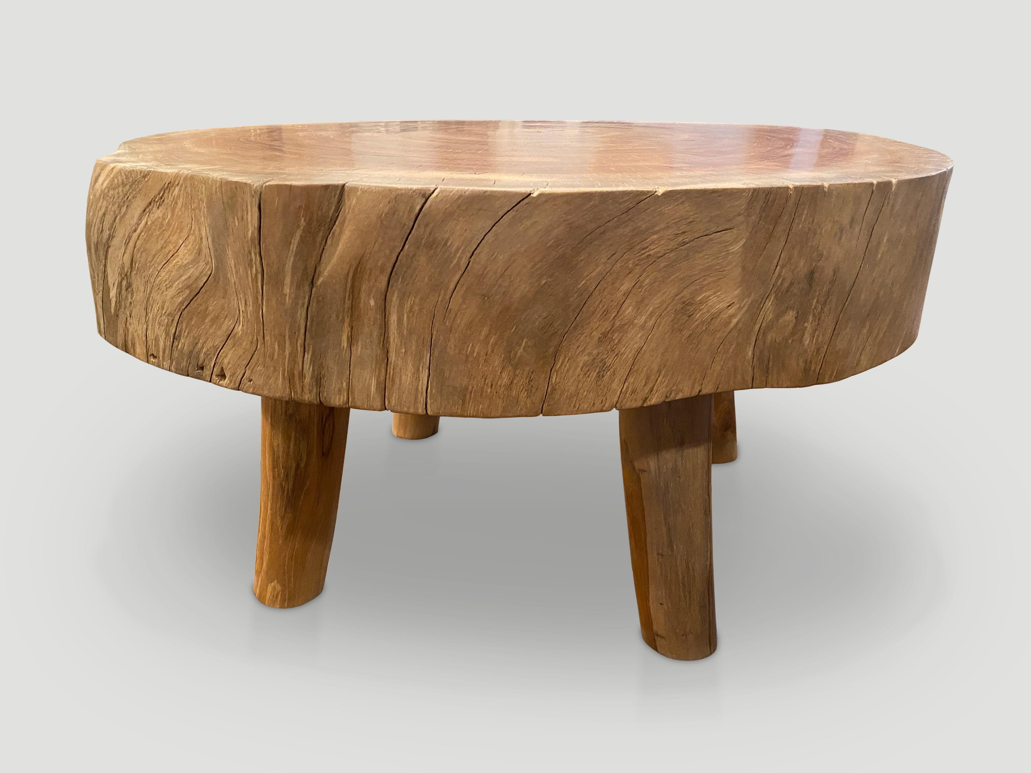Andrianna Shamaris Reclaimed Mahogany Wood Coffee Table In Excellent Condition In New York, NY
