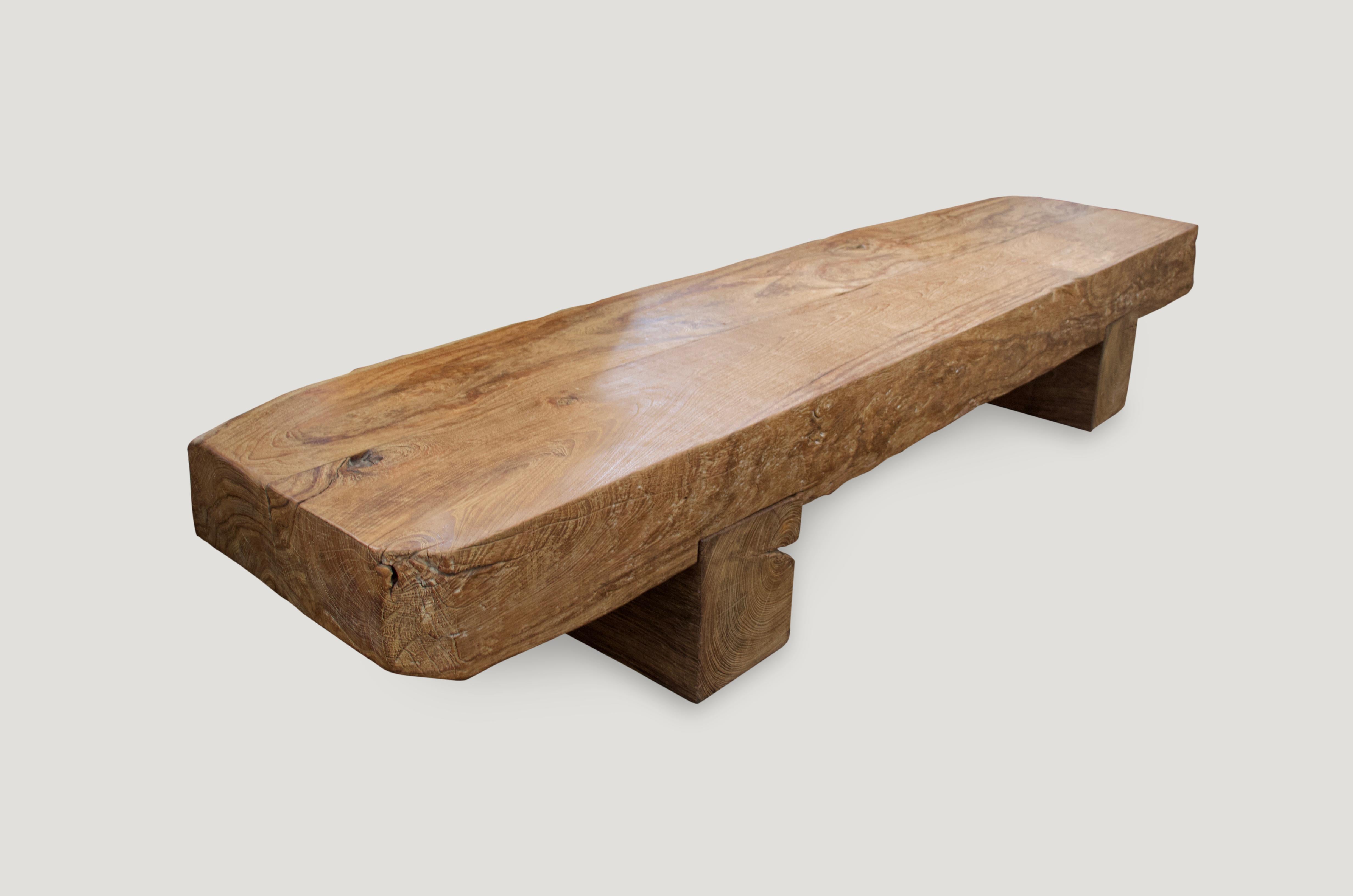 Andrianna Shamaris Reclaimed Teak Wood Coffee Table or Bench In Excellent Condition In New York, NY