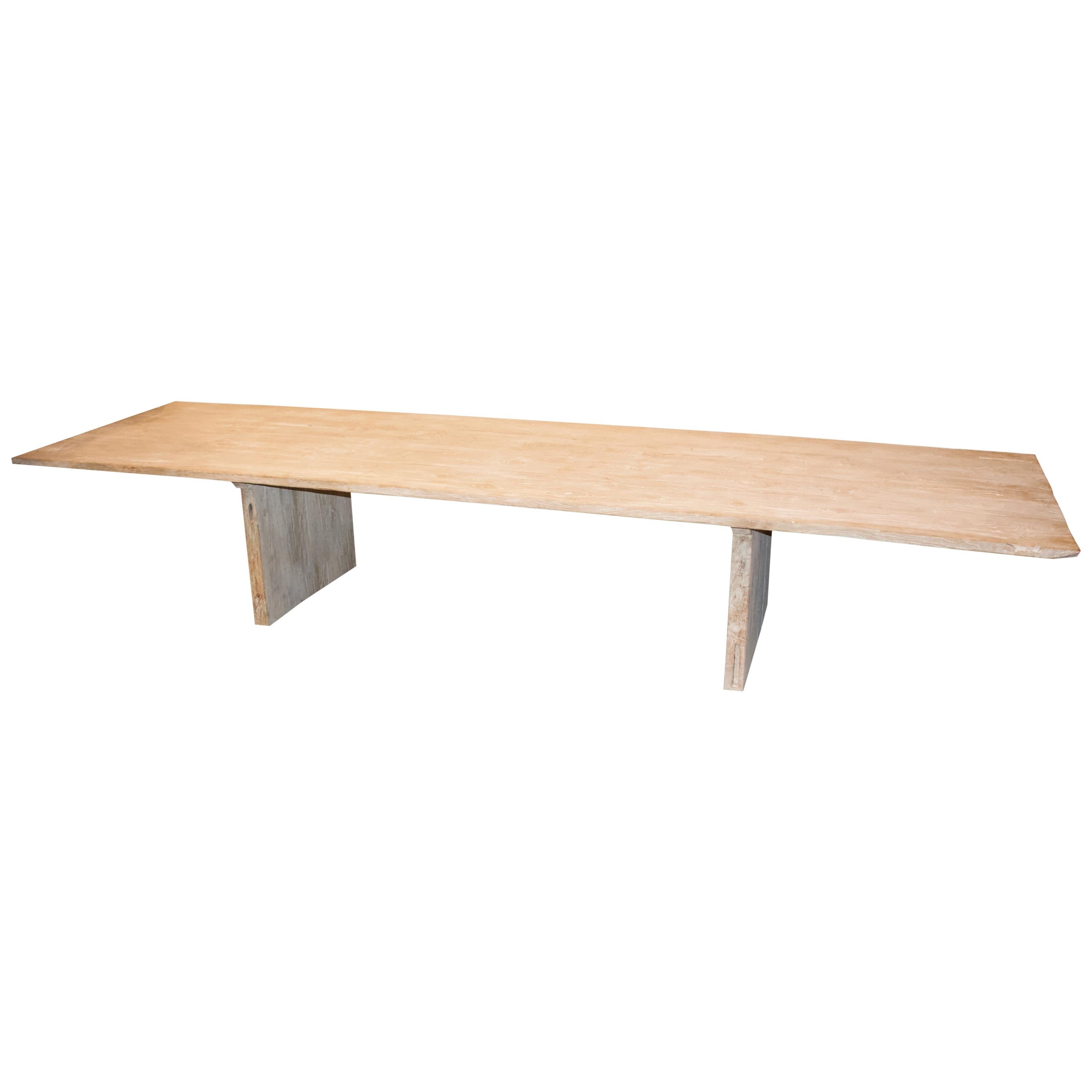 Andrianna Shamaris Reclaimed Teak Wood Dining Table For Sale