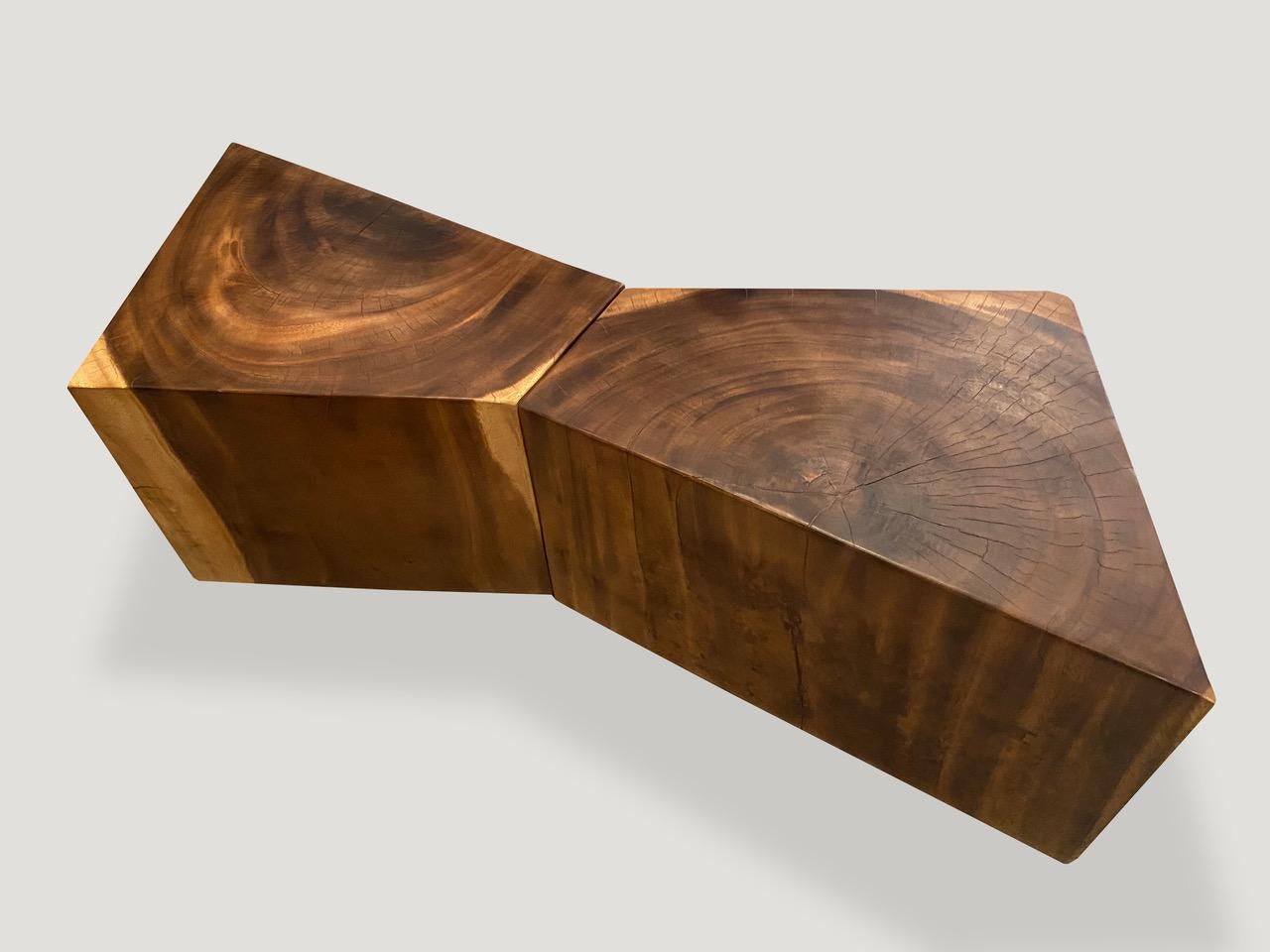 Andrianna Shamaris Reclaimed Wood Modular Coffee Table or Side Tables For Sale 4