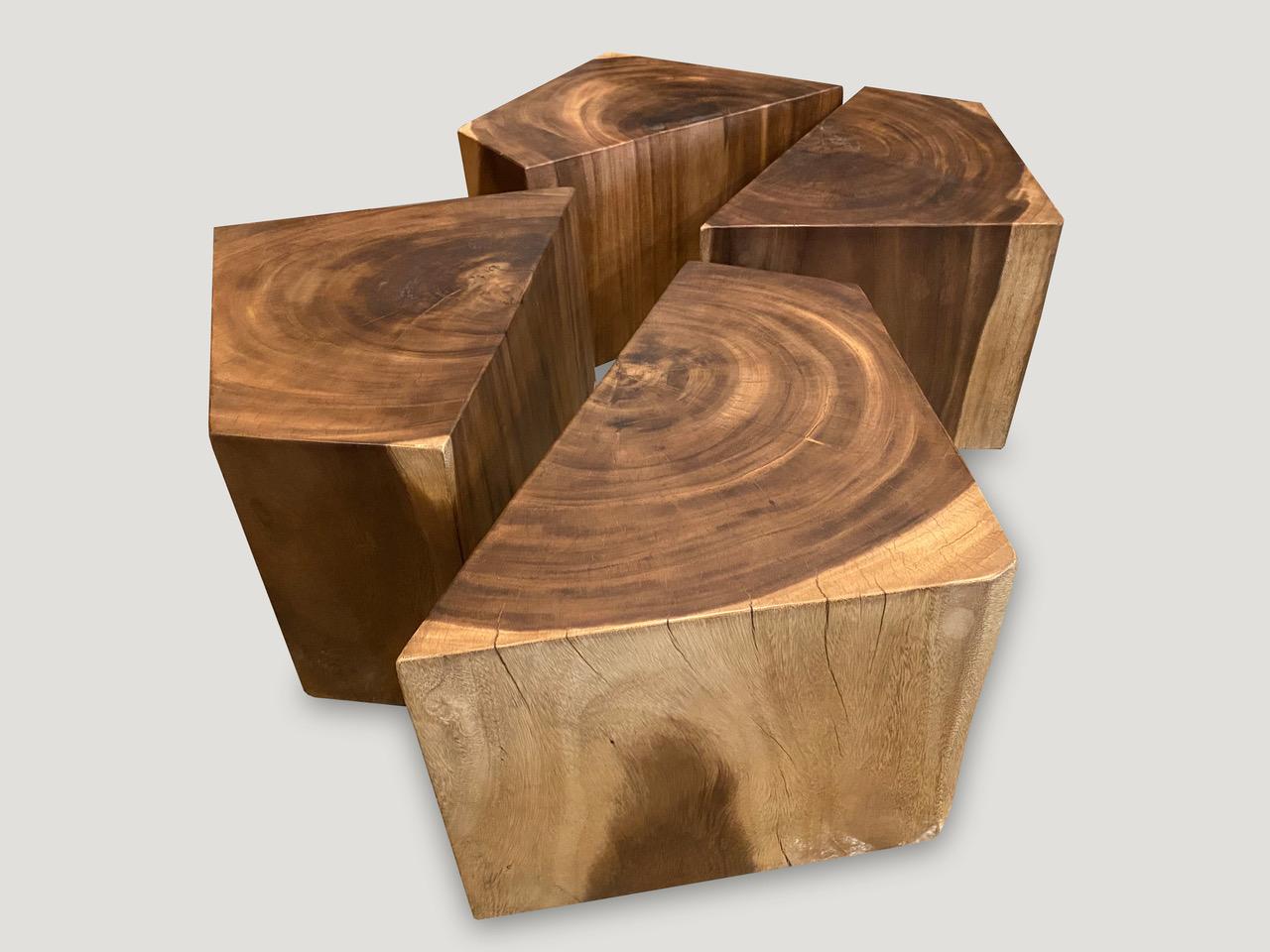 Andrianna Shamaris Reclaimed Wood Modular Coffee Table or Side Tables For Sale 6