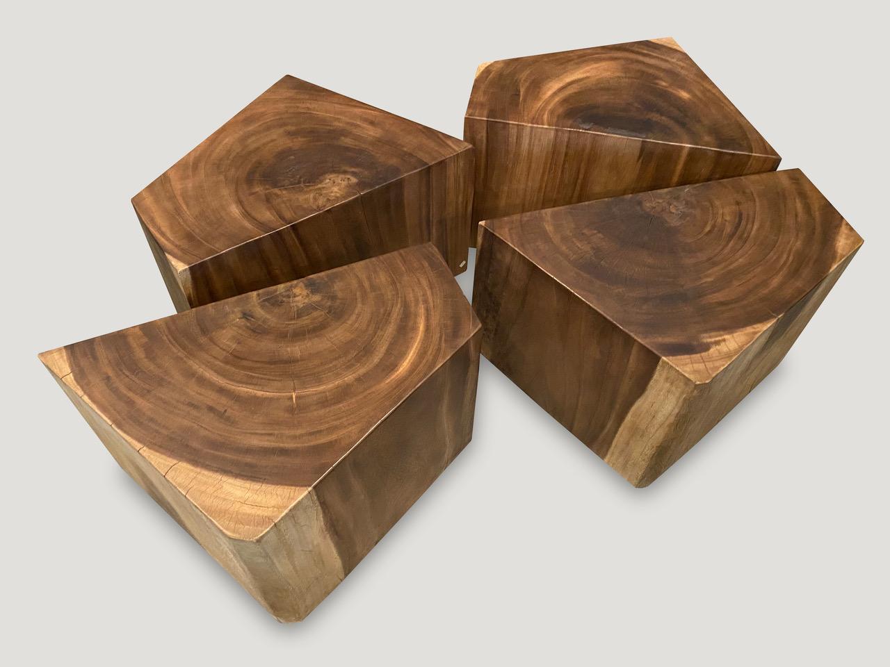 Andrianna Shamaris Reclaimed Wood Modular Coffee Table or Side Tables In Excellent Condition For Sale In New York, NY