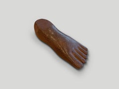 Andrianna Shamaris Hand-Carved River Rock Foot Sculpture from Bali