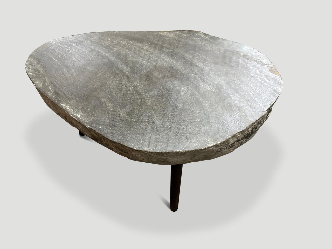 Andrianna Shamaris River Stone Side Table In Excellent Condition For Sale In New York, NY