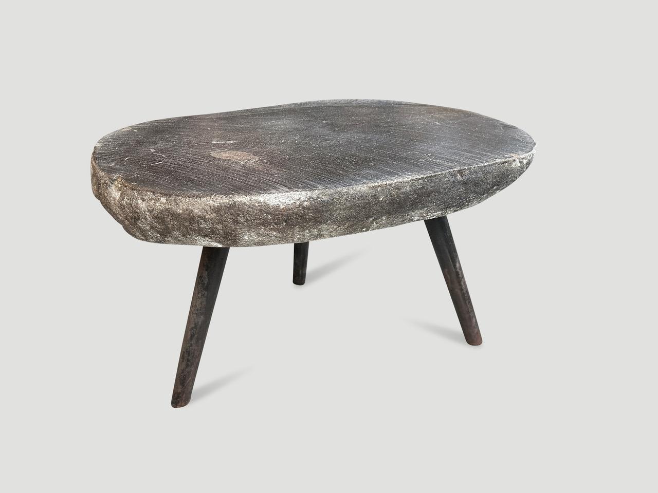 Andrianna Shamaris River Stone Side Table For Sale