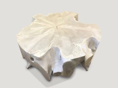 Andrianna Shamaris Round St. Barts Teak Wood Coffee Table