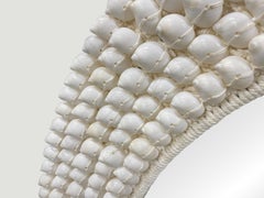 Andrianna Shamaris Round White Shell Mirror