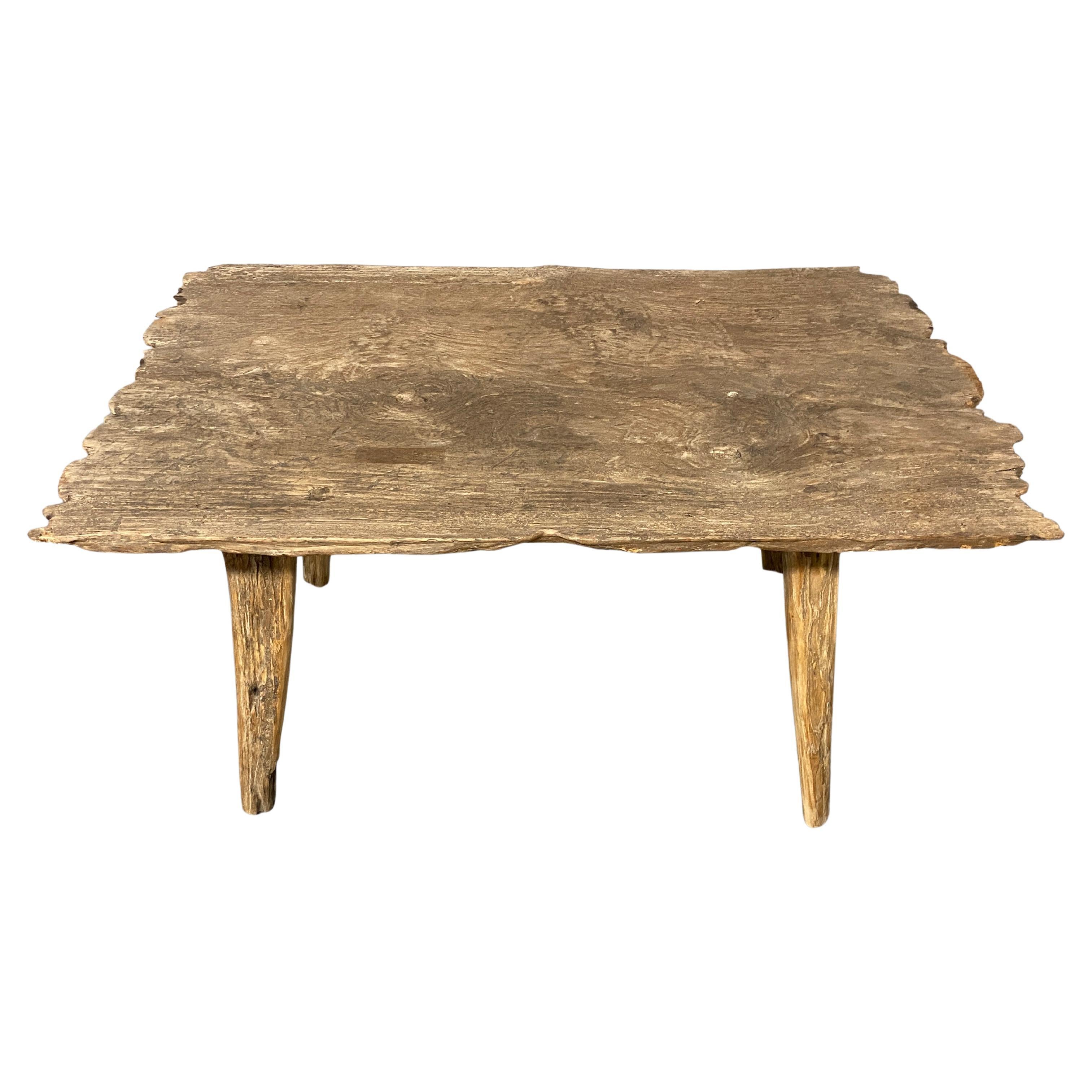 Andrianna Shamaris Rustic Teak Wood Coffee Table For Sale