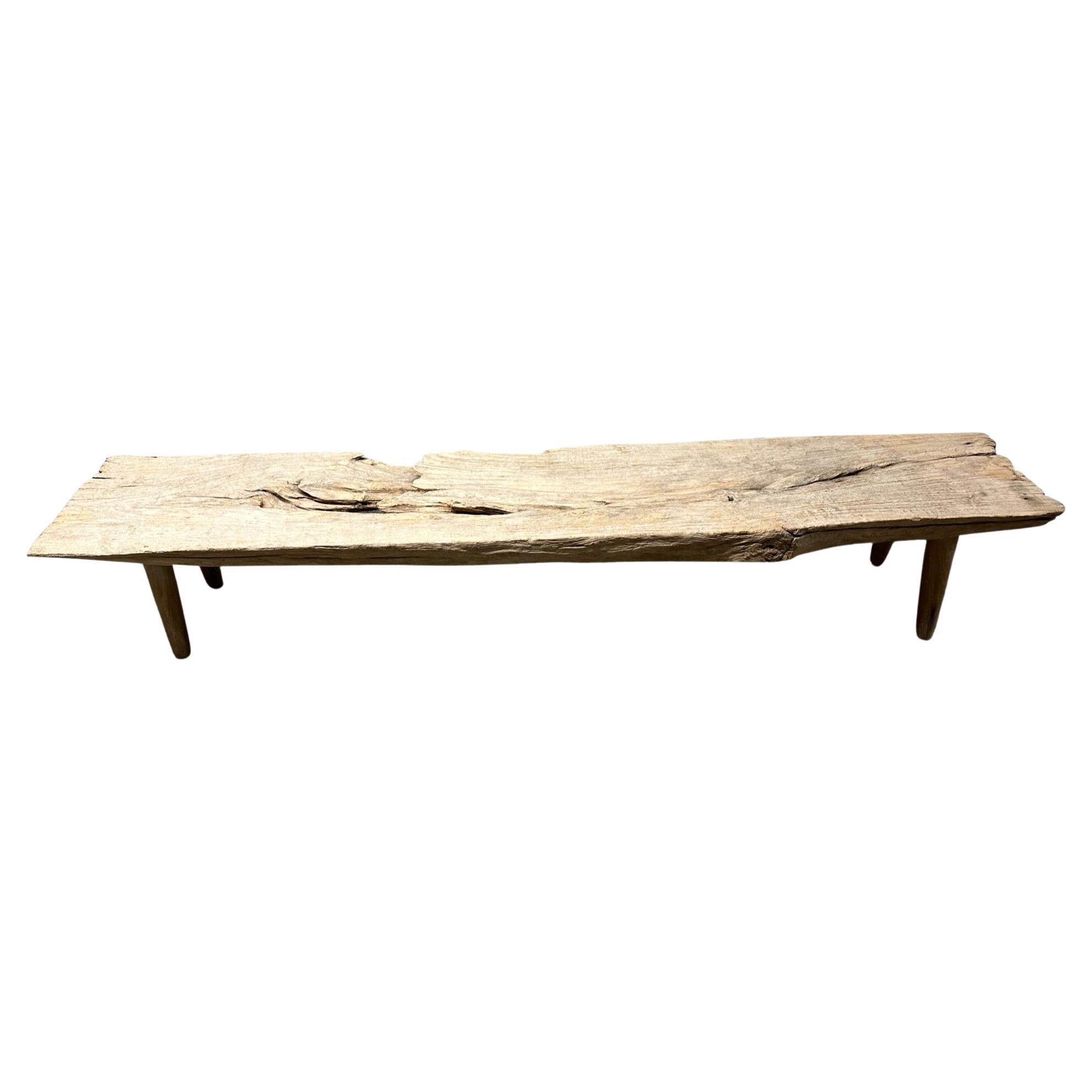 Andrianna Shamaris Sculptural Antique Bench For Sale