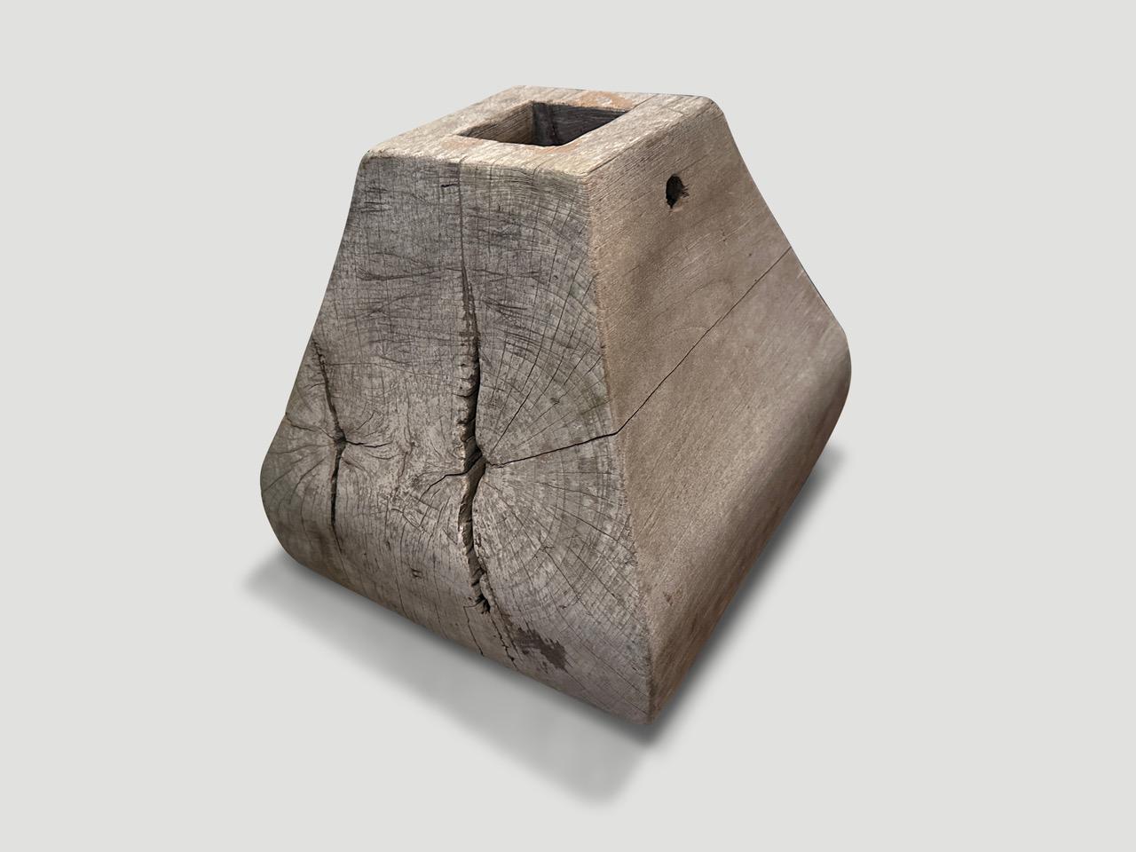 Organic Modern Sculptural Antique Column Base For Sale