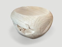 Andrianna Shamaris Sculptural Bleached Coffee Table or Side Table