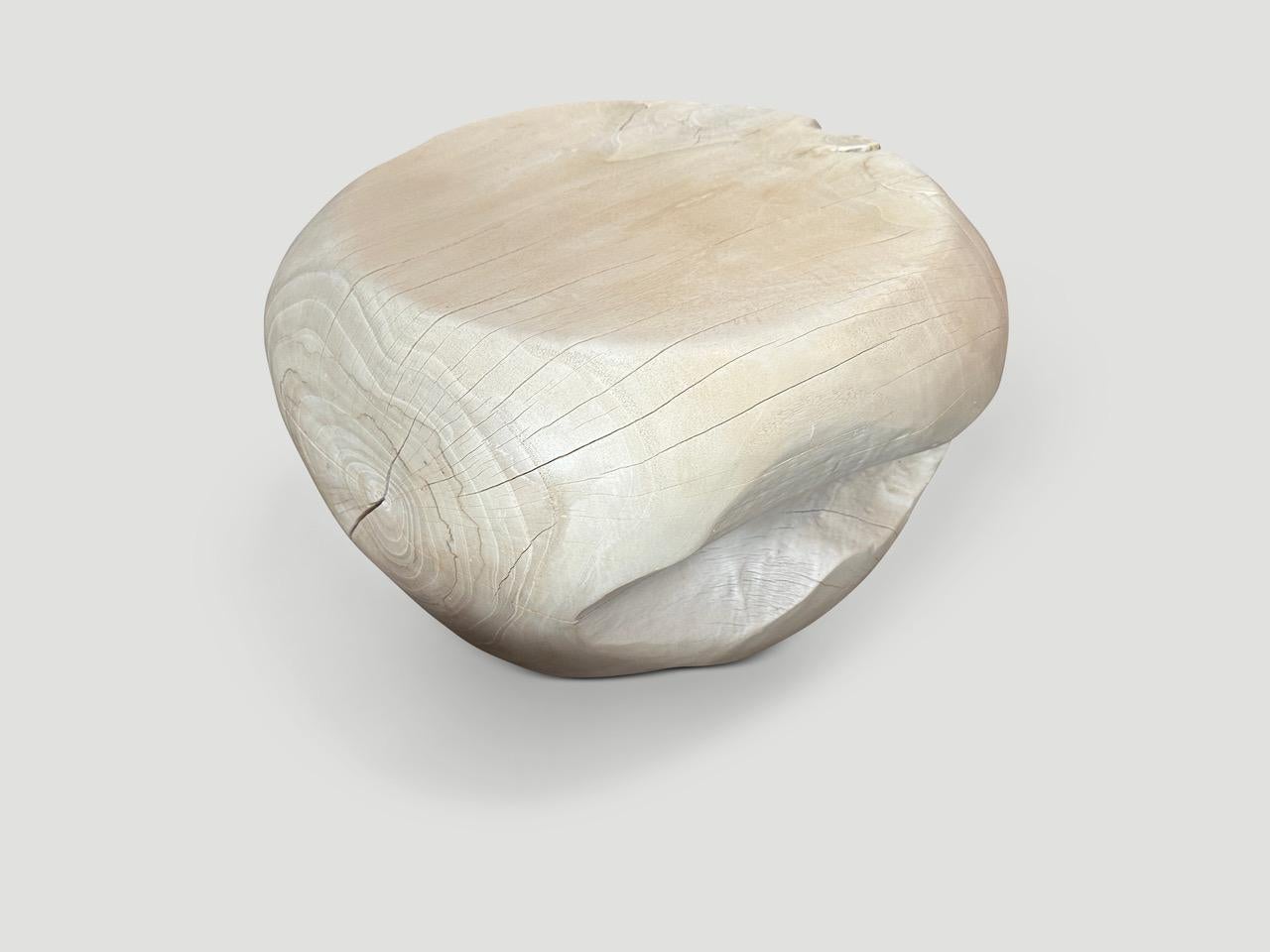 Contemporary Andrianna Shamaris Sculptural Bleached Coffee Table or Side Table For Sale