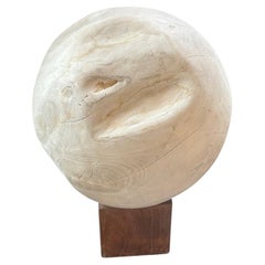 Andrianna Shamaris Sculptural Bleached Sphere on a Stand