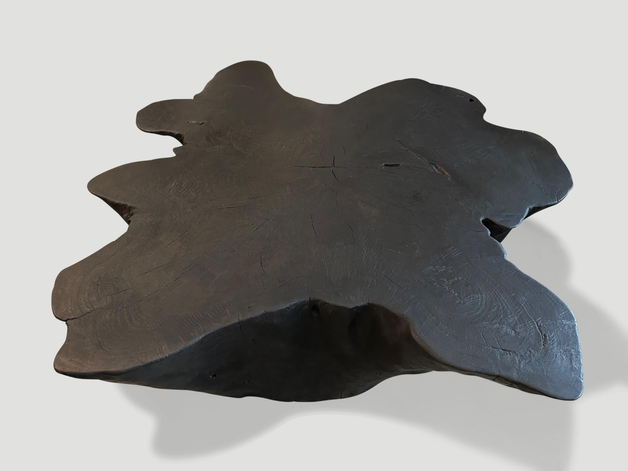 Andrianna Shamaris Sculptural Charred Coffee Table In Excellent Condition For Sale In New York, NY