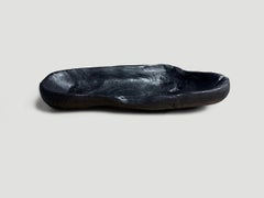 Andrianna Shamaris Vasija escultórica de madera de teca carbonizada
