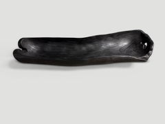 Andrianna Shamaris Sculptural Charred Teak Wood Vessel