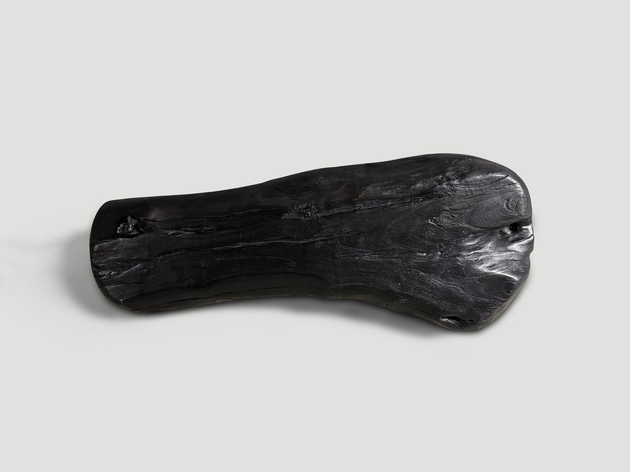 Andrianna Shamaris Bildhauerisches Gefäß aus verkohltem Teakholz (21. Jahrhundert und zeitgenössisch) im Angebot