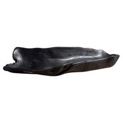 Andrianna Shamaris Sculptural Charred Teak Wood Vessel