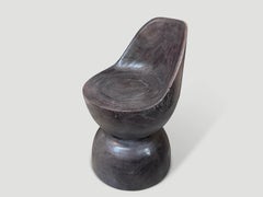 Andrianna Shamaris Sculptural Hand Carved Modern Organic Chair