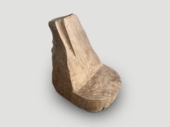 Andrianna Shamaris Sculptural Solid Teak Wood Chair