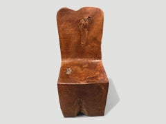Andrianna Shamaris Sculptural Teak Wood Chair