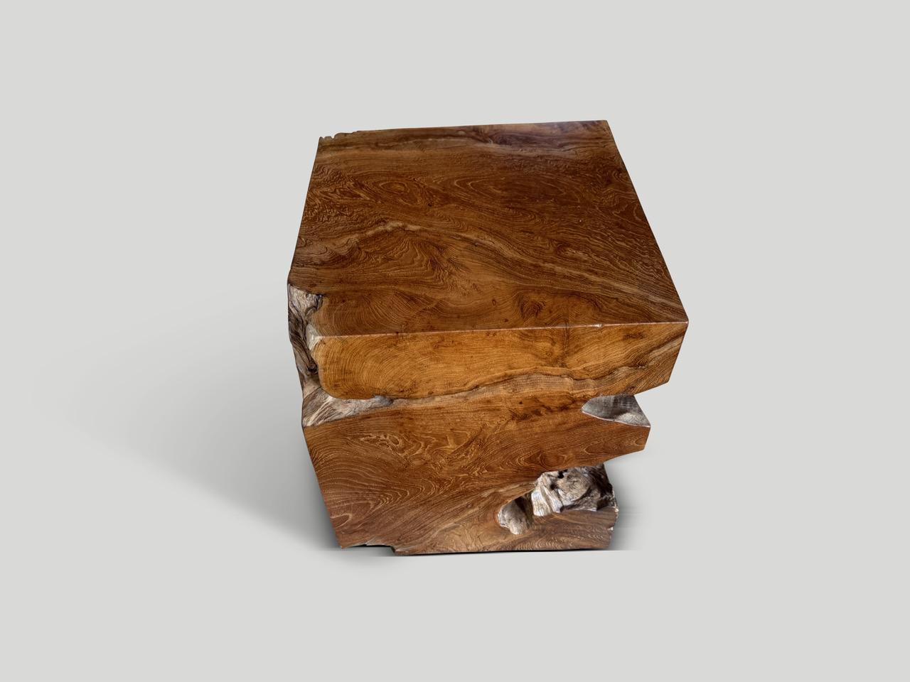 Organico moderno Tavolino scultoreo in Wood di Andrianna Shamaris in vendita