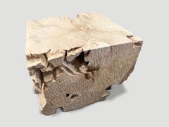 Andrianna Shamaris Sculptural Teak Wood Side Table or Coffee Table