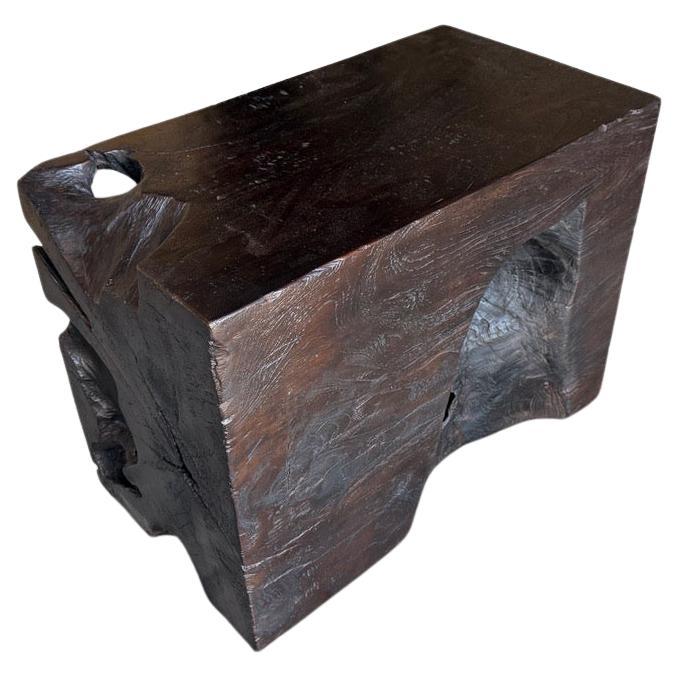 Andrianna Shamaris Sculptural Teak Wood Side Table Or Coffee Table