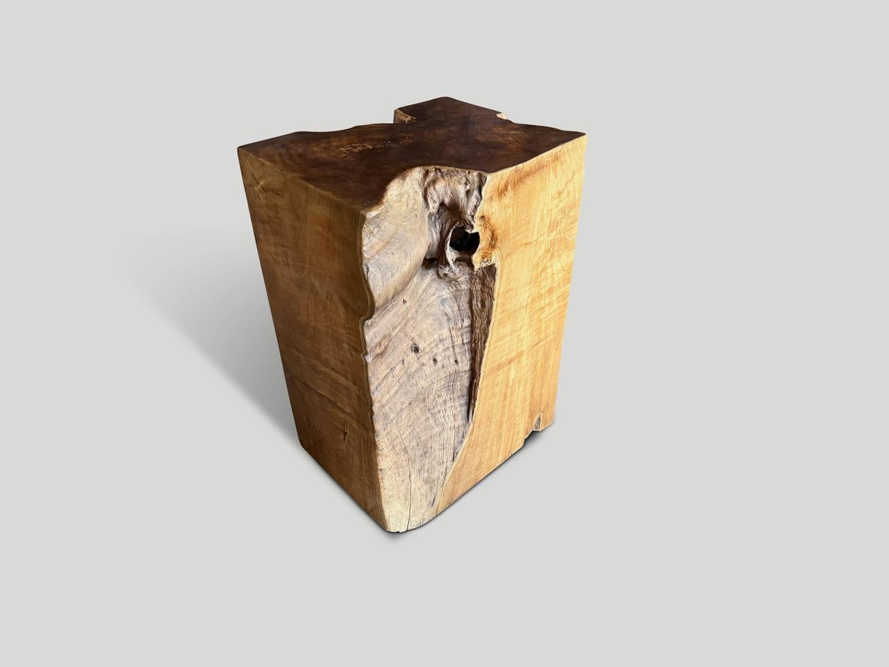 Legno Tavolino o piedistallo scultoreo in Wood Wood di Andrianna Shamaris in vendita