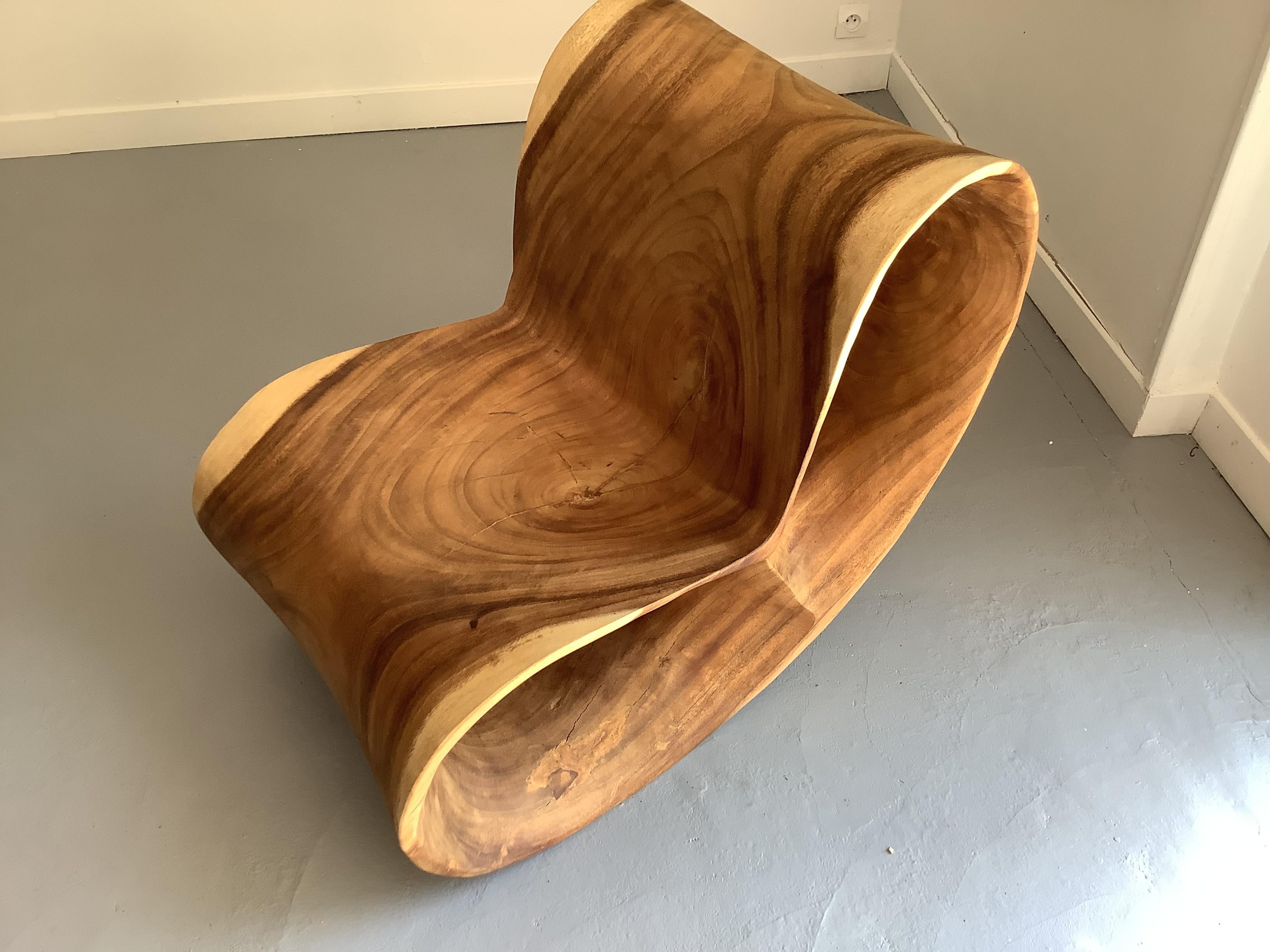 Americano Andrianna  Sedia scultorea Shamaris Wood in vendita