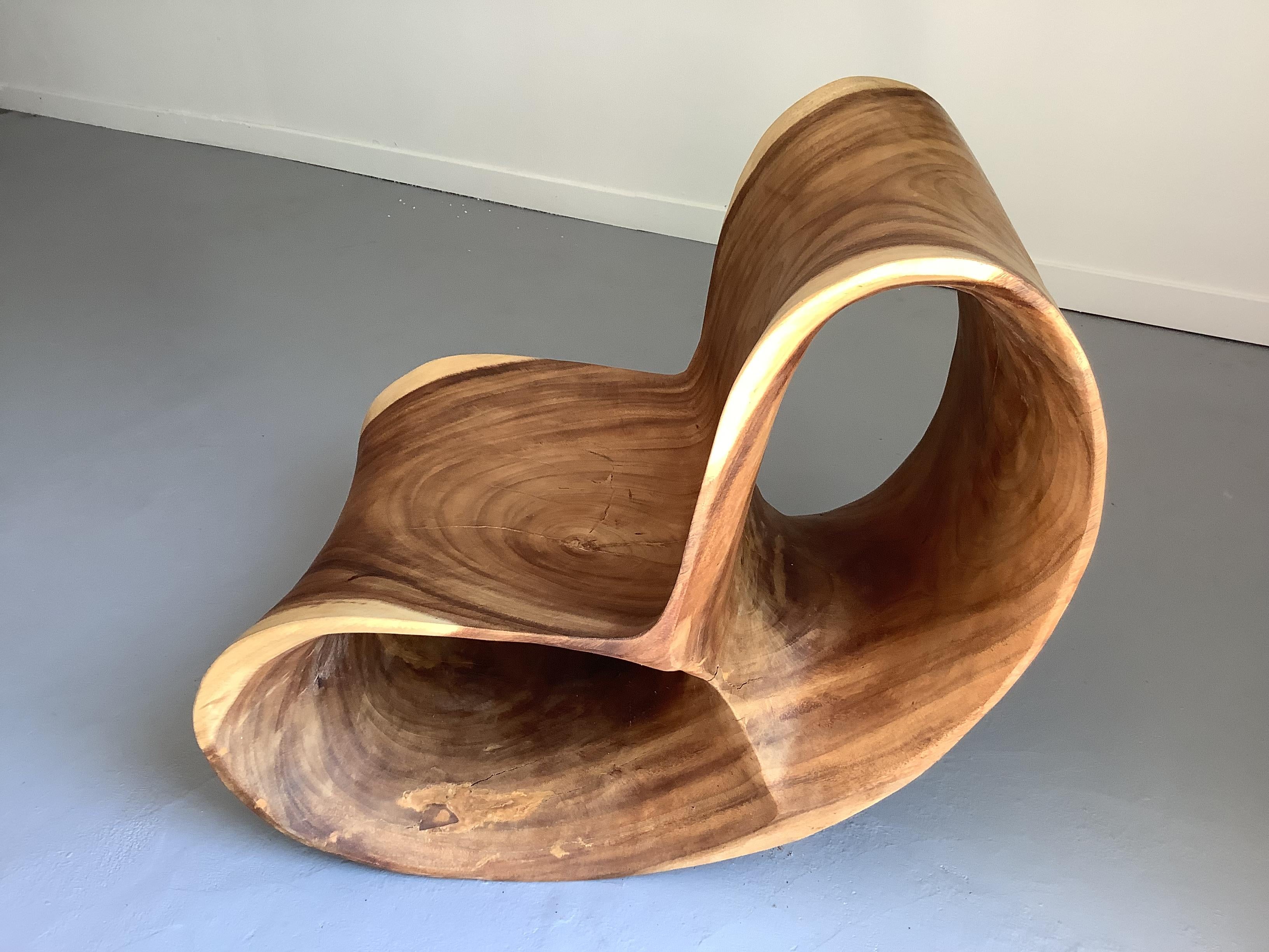 Intagliato Andrianna  Sedia scultorea Shamaris Wood in vendita