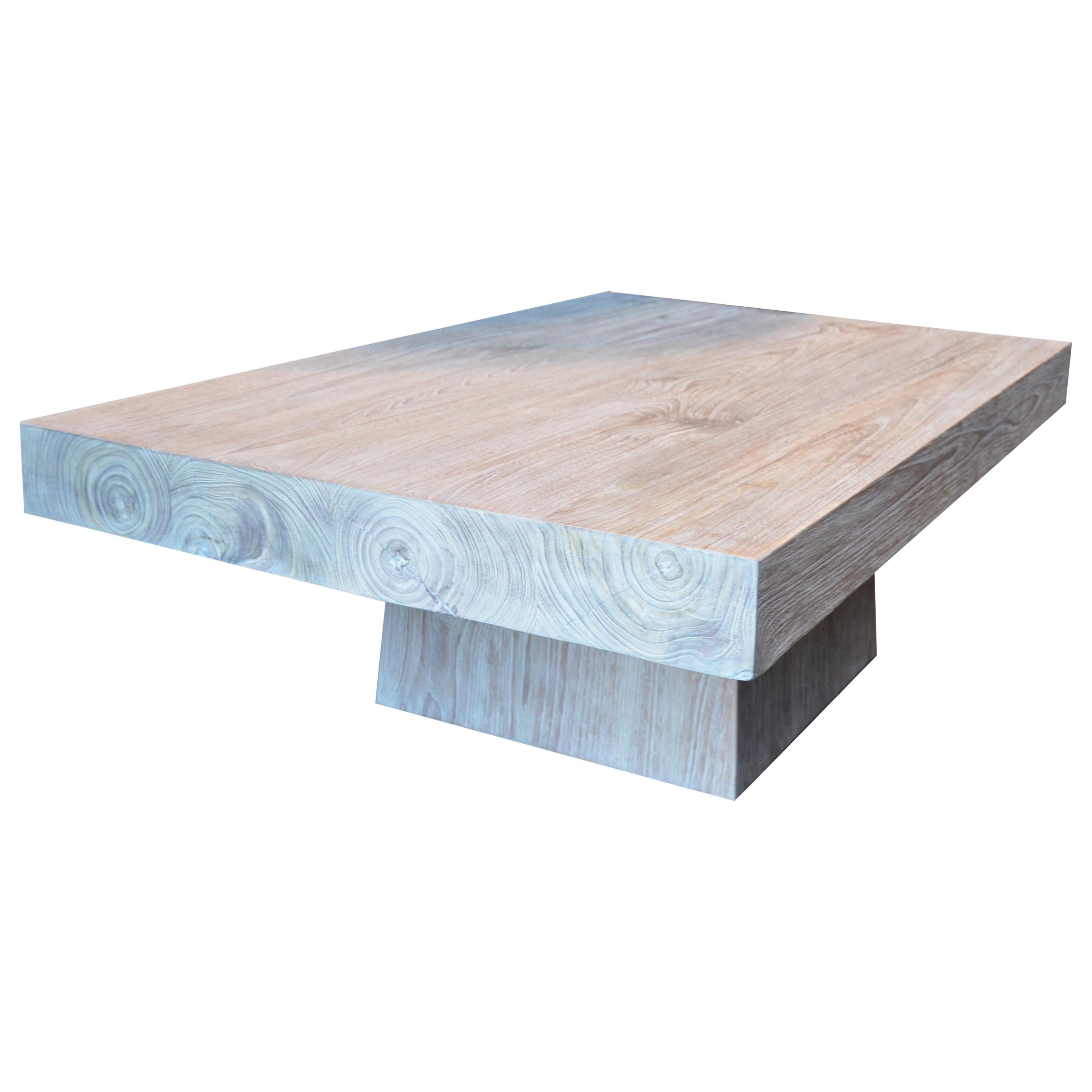 Andrianna Shamaris Sectional Teak Wood Minimal Table For Sale