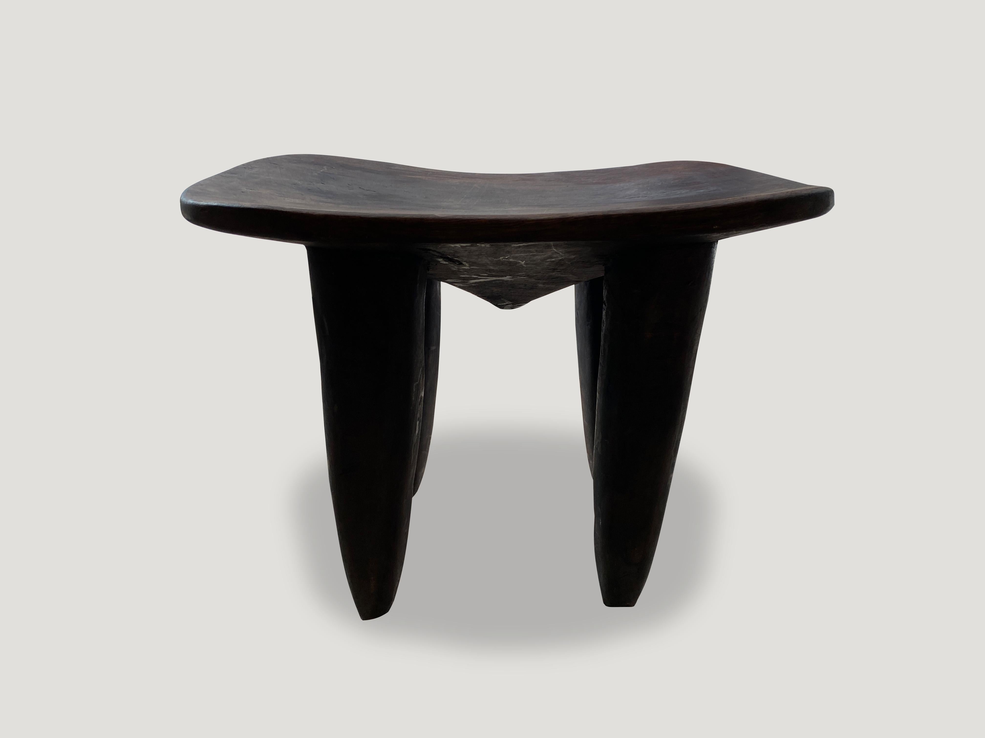 Wood Andrianna Shamaris Senufo Stool or Bench from Cote d'Ivoire