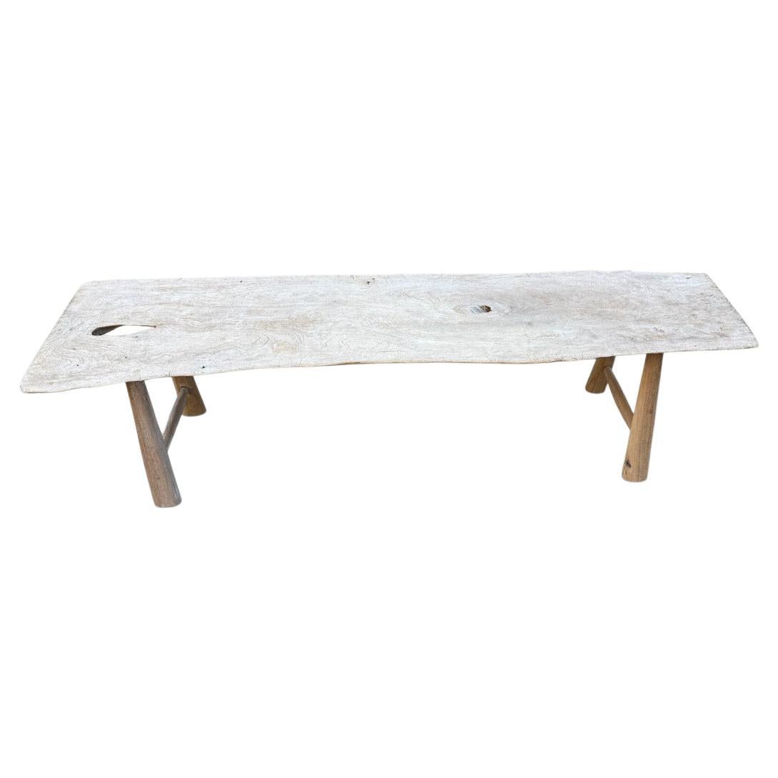 Andrianna Shamaris Shell Inlaid Teak Bench or Coffee Table