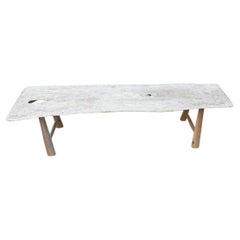 Andrianna Shamaris Shell Inlaid Teak Bench or Coffee Table