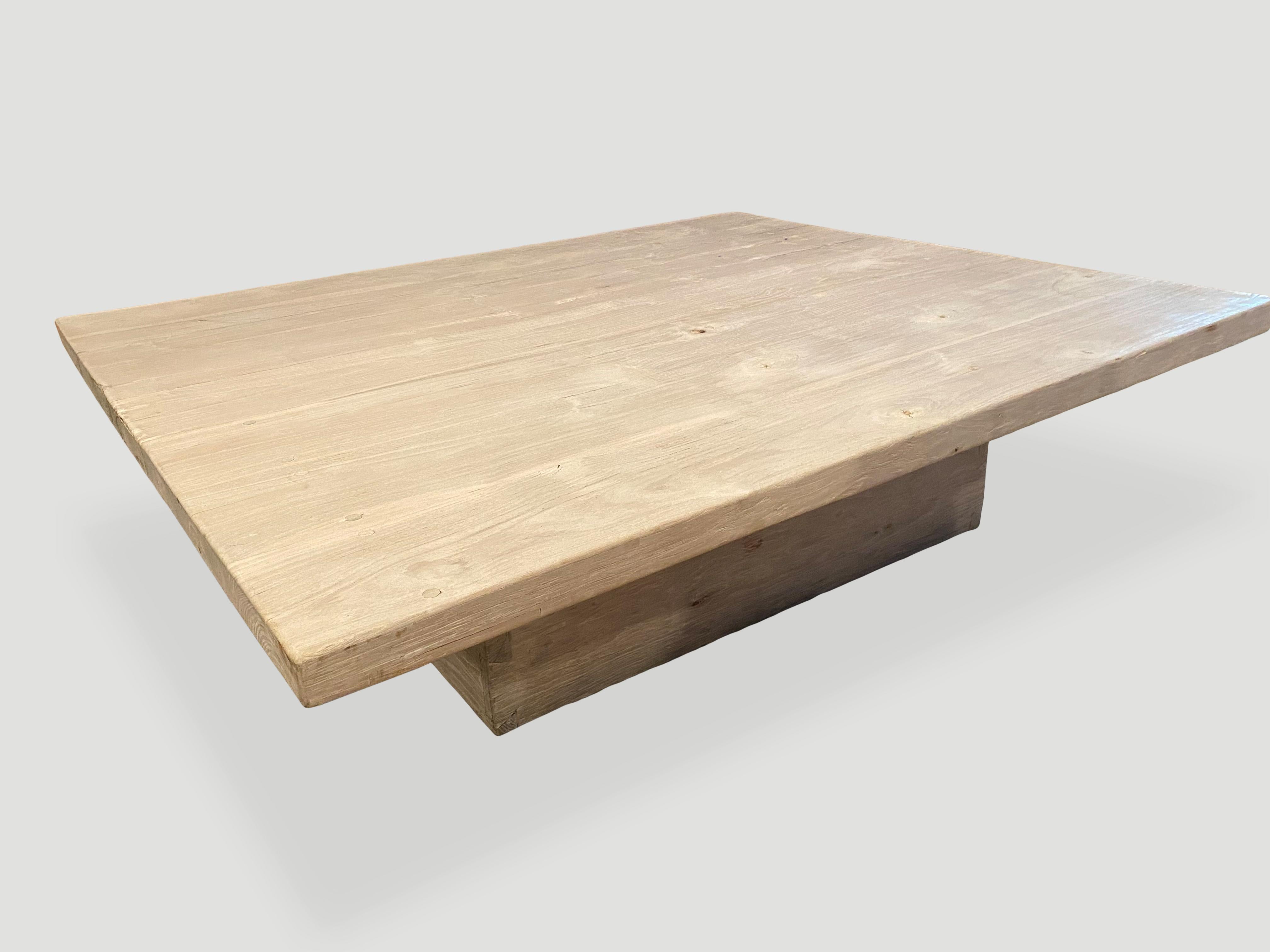 Andrianna Shamaris Signature St. Barts Teak Wood Coffee Table In Excellent Condition For Sale In New York, NY