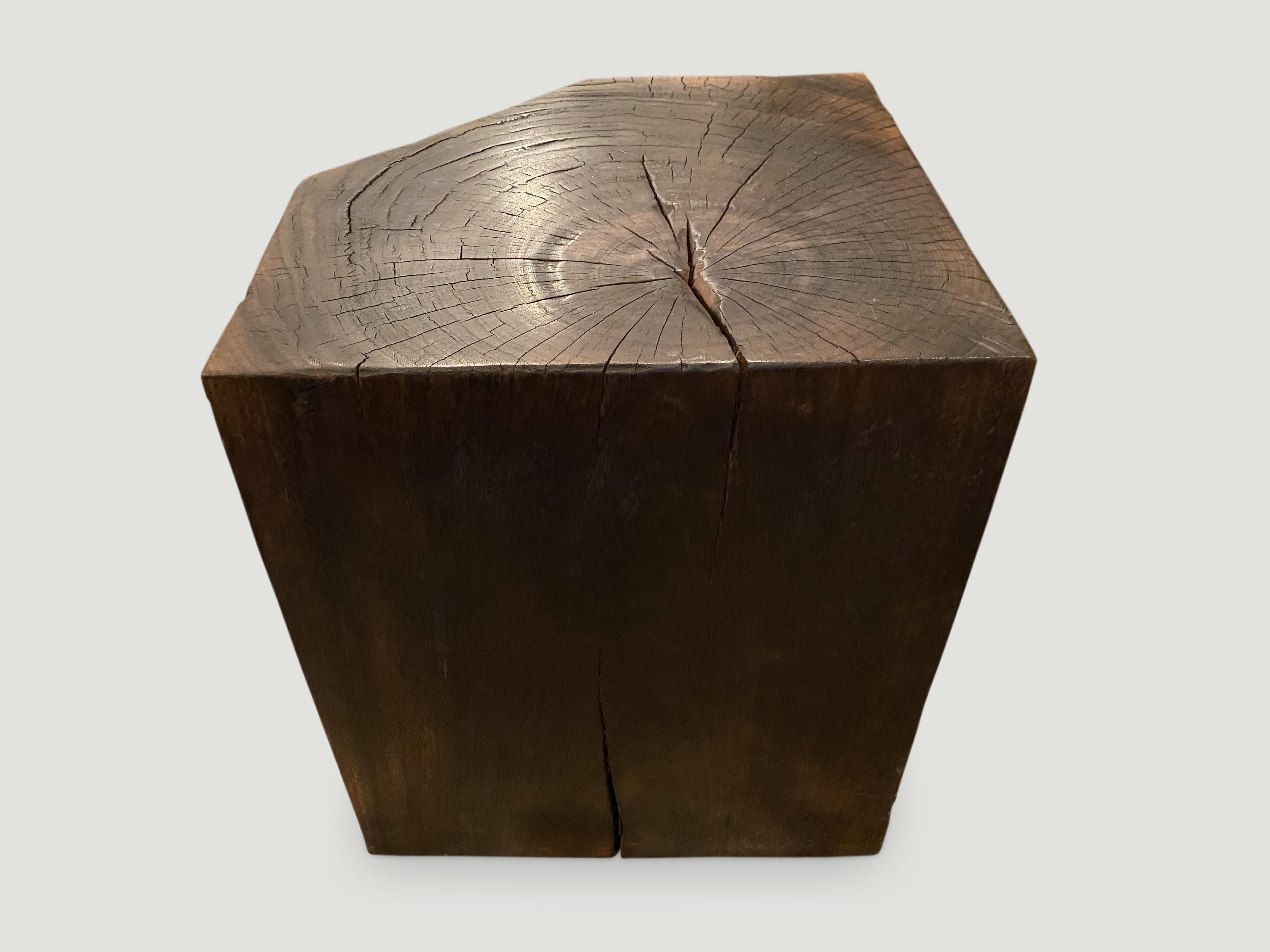 Andrianna Shamaris Single Charred Side Table In Excellent Condition For Sale In New York, NY