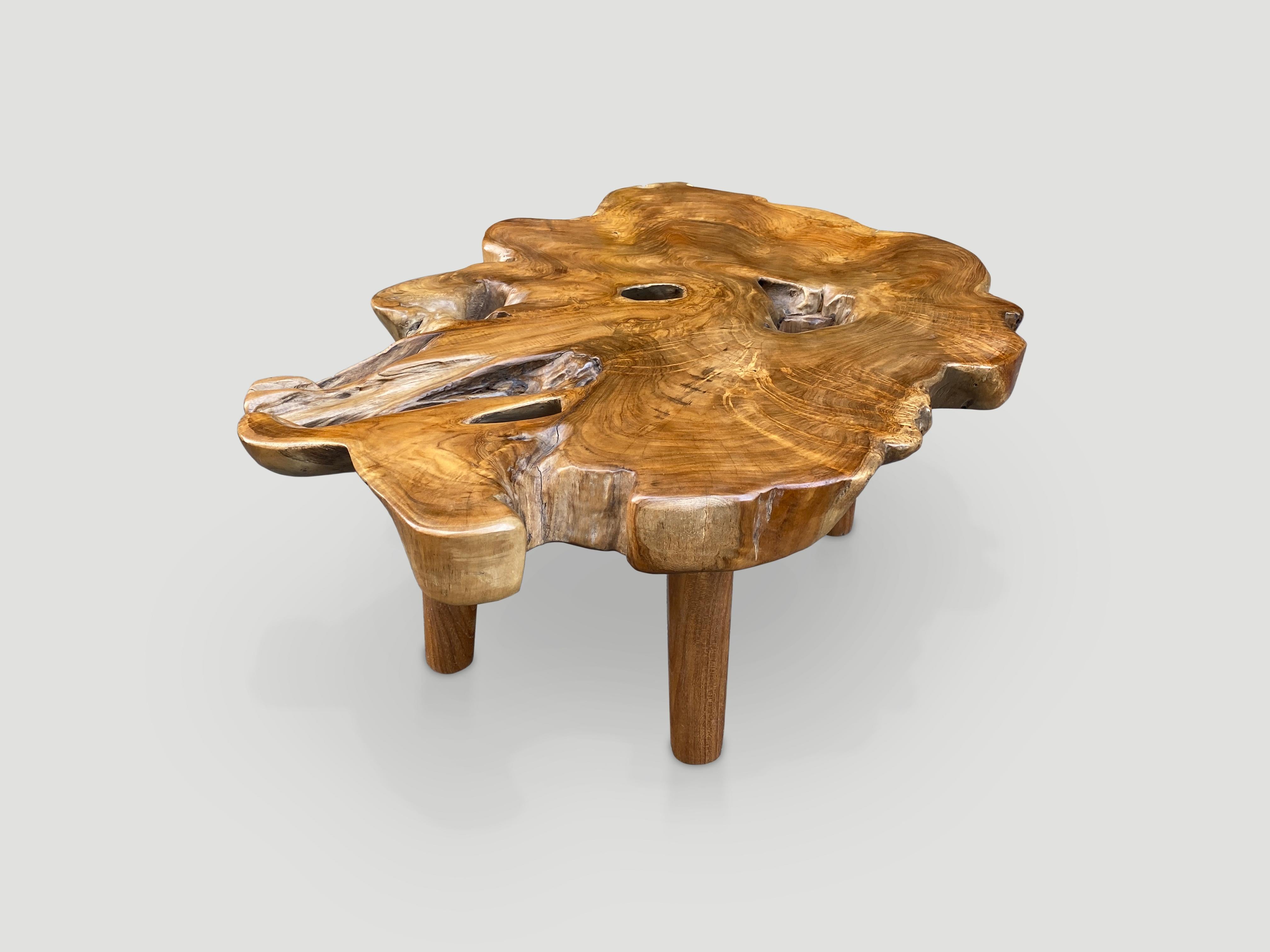 Contemporary Andrianna Shamaris Single Slab Live Edge Coffee Table For Sale