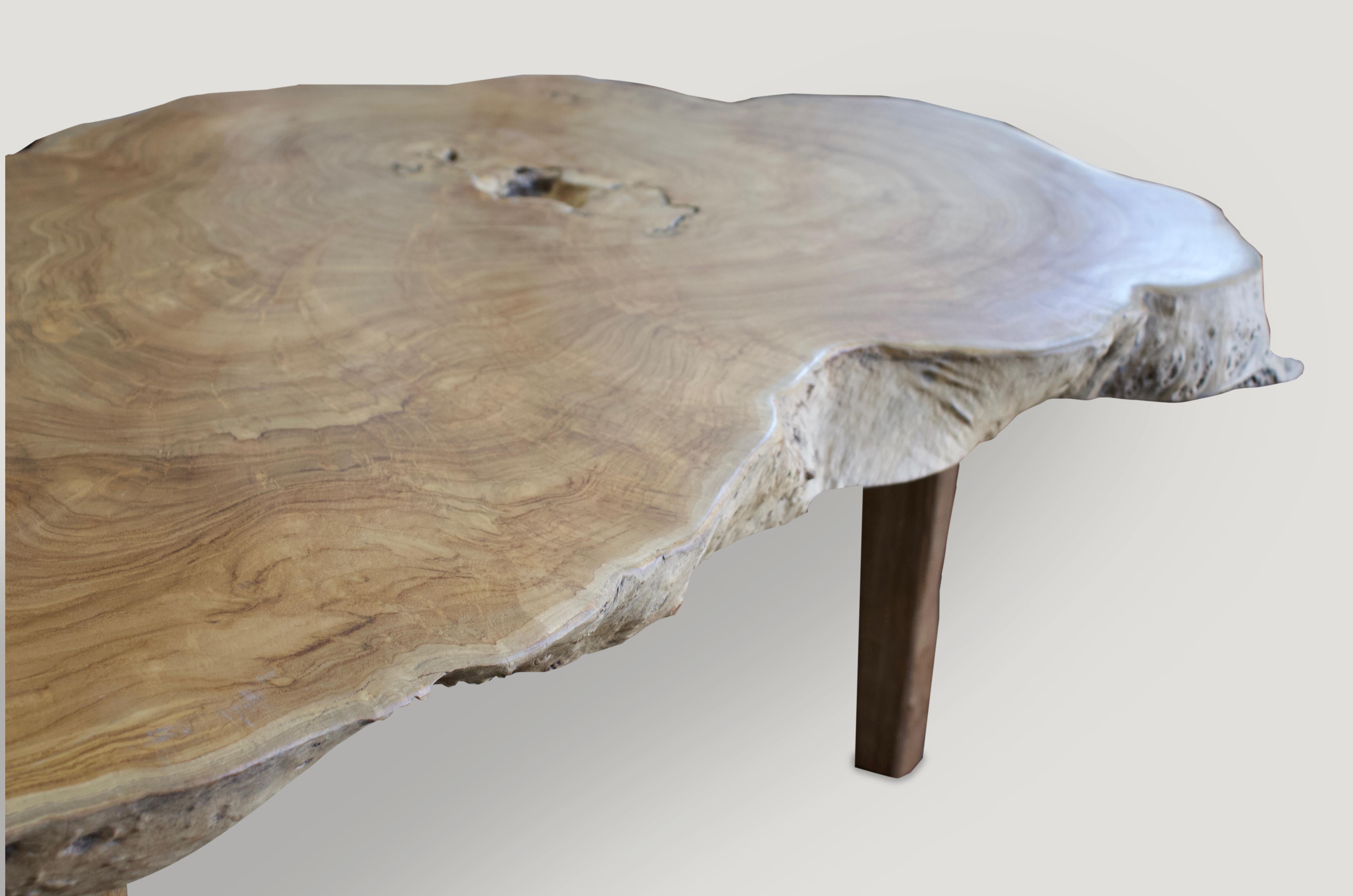 Contemporary Andrianna Shamaris Single Slab Live Edge Coffee Table or Side Table For Sale