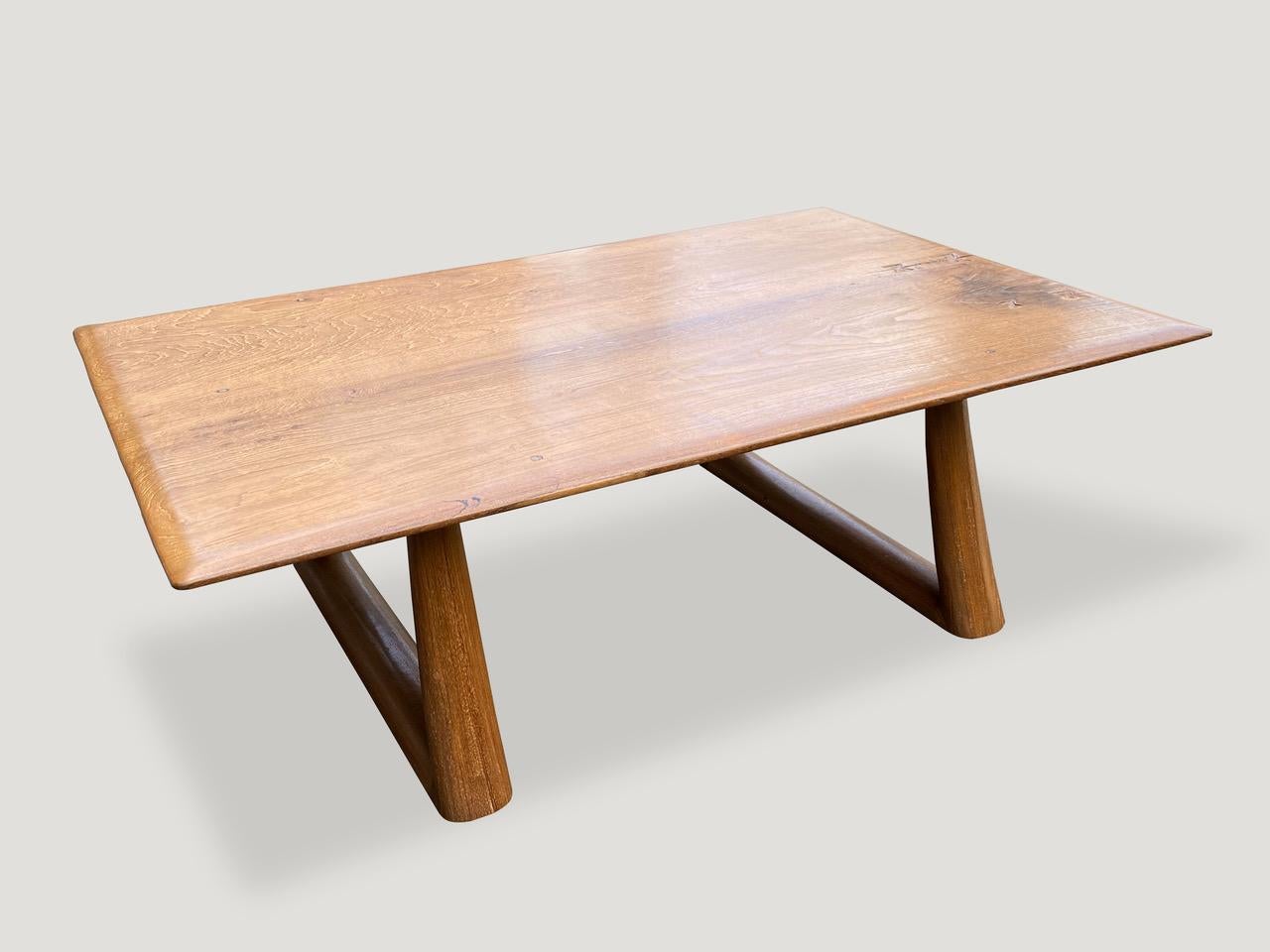 Andrianna Shamaris Single Slab Teak Wood Coffee Table In Excellent Condition In New York, NY