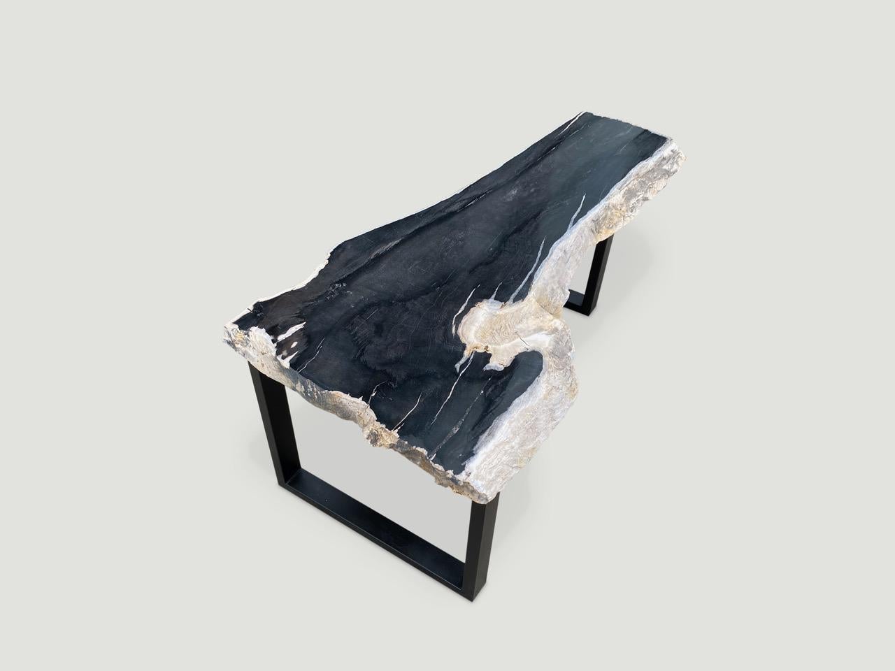 Andrianna Shamaris Slab Top Petrified Wood Coffee Table In Excellent Condition In New York, NY