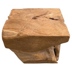 Andrianna Shamaris Solid Teak Wood Side Table or Small Coffee Table