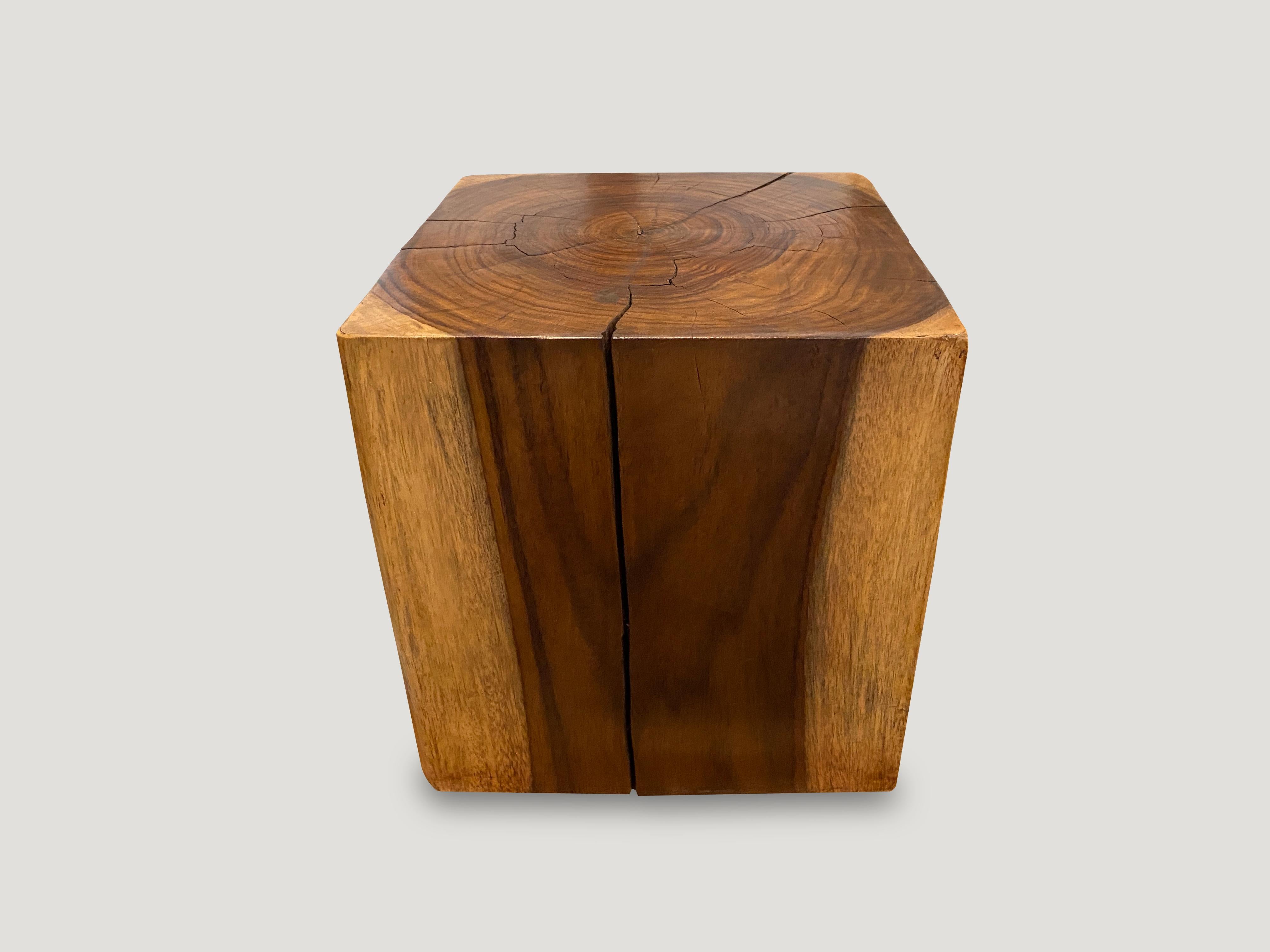 Mid-Century Modern Andrianna Shamaris Sono Wood Cube For Sale