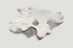 Andrianna Shamaris St. Barts Bleached Teak Wood Coffee Table